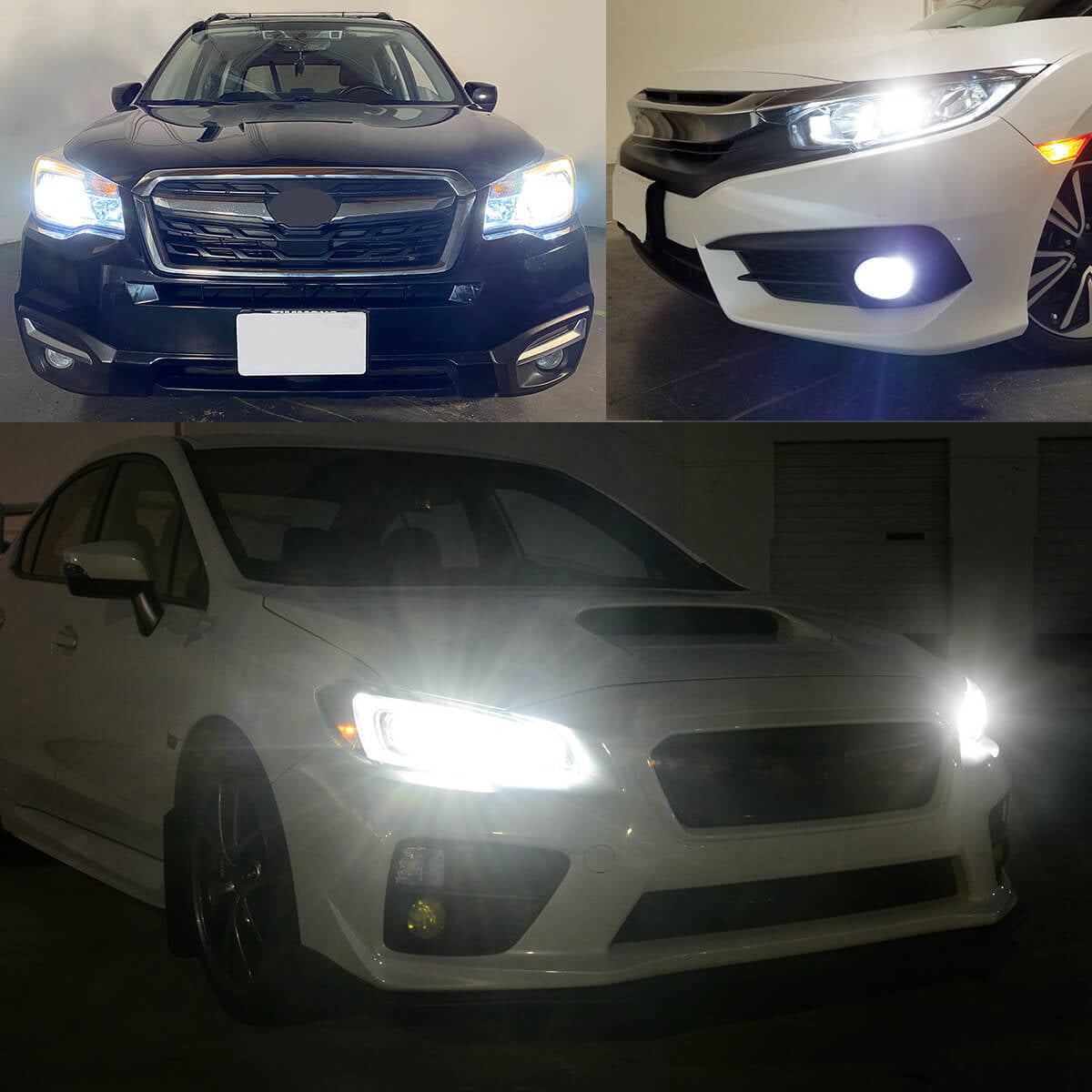 4 Sides H4 9003 HighandLow Beam for Mitsubishi Mirage 2014 2015 2016 2017 2018 2019 LED Headlight Bulbs 2pcs