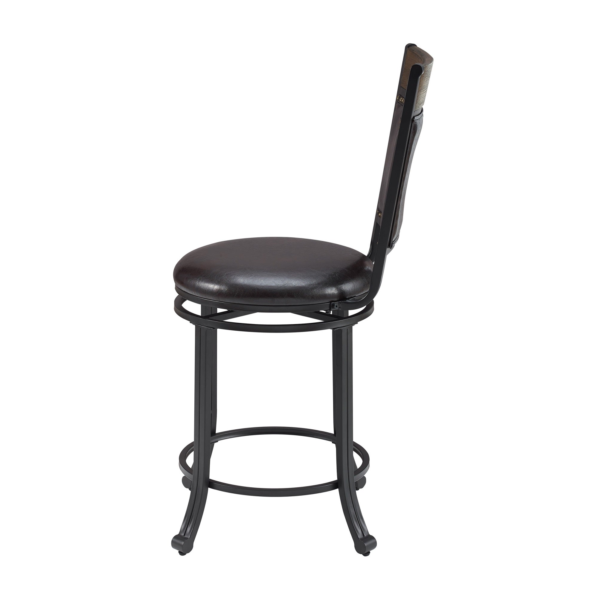 Powell Franklin 24 in. Swivel Counter Stool - Pewter