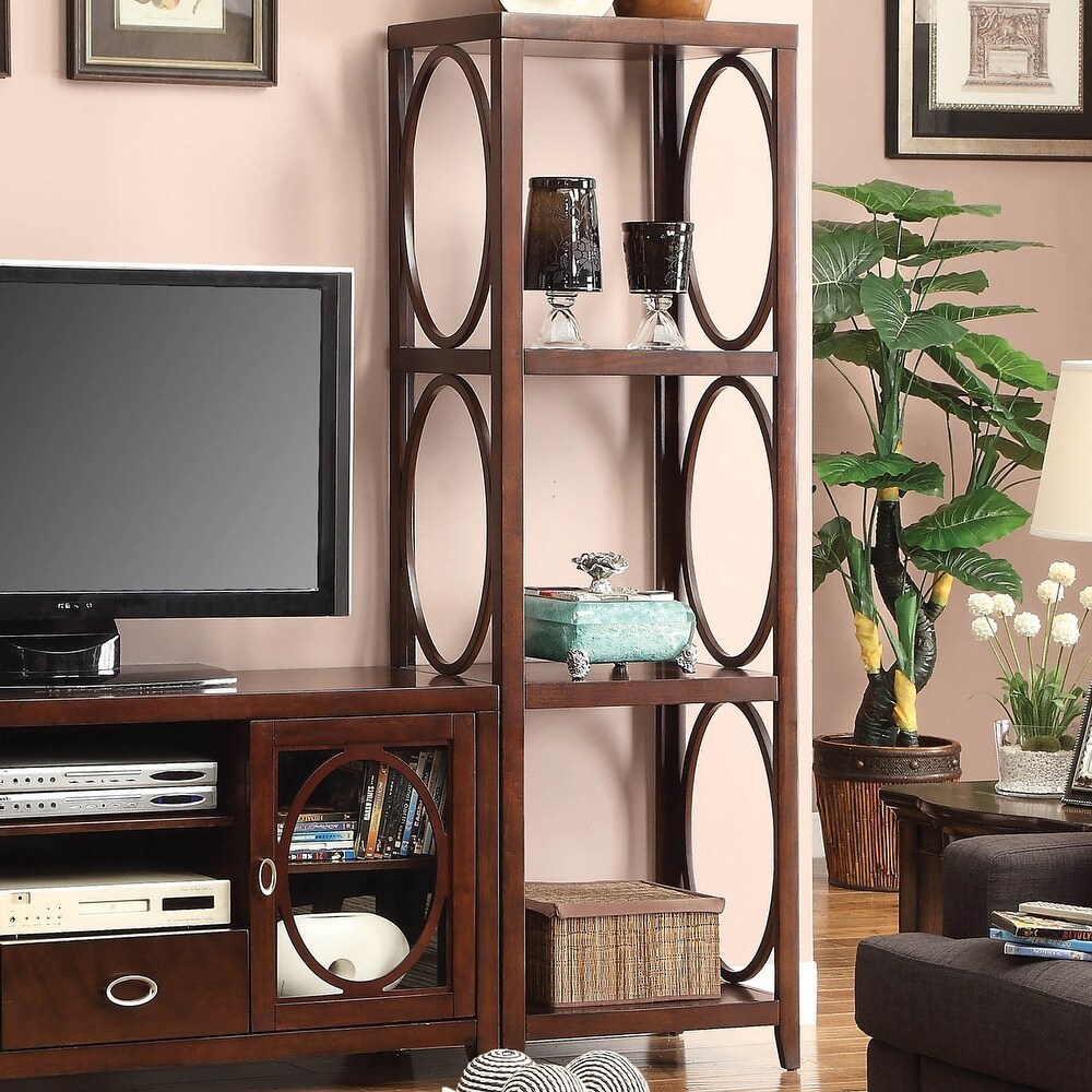 Jash Transitional Cherry 3 Shelf Pier Cabinet by Furniture of America