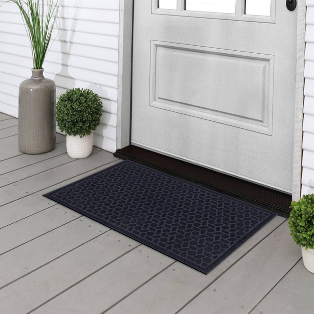 Solid Tufted Doormat Navy Mohawk