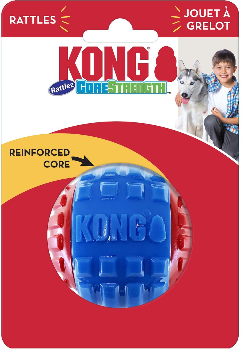 KONG CoreStrength Rattlez Ball Dog Toy