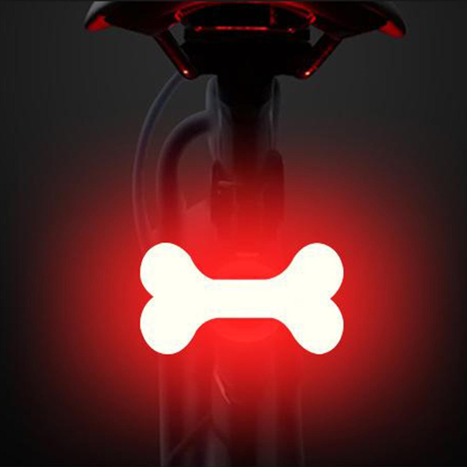 Super Bright Led Bike Light， Head Tail Light， Rear Light For Road Bike， Mtb， Cycling - Bone