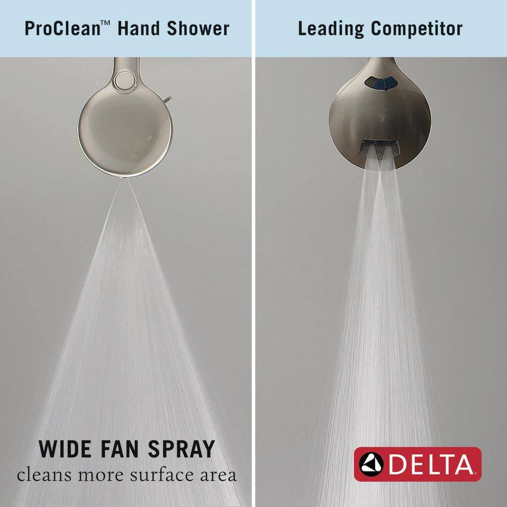 Delta 7-Spray Patterns 4.5 in. Wall Mount Handheld Shower Head 1.75 GPM with Cleaning Spray in Champagne Bronze 59584-CZ-PR-PK