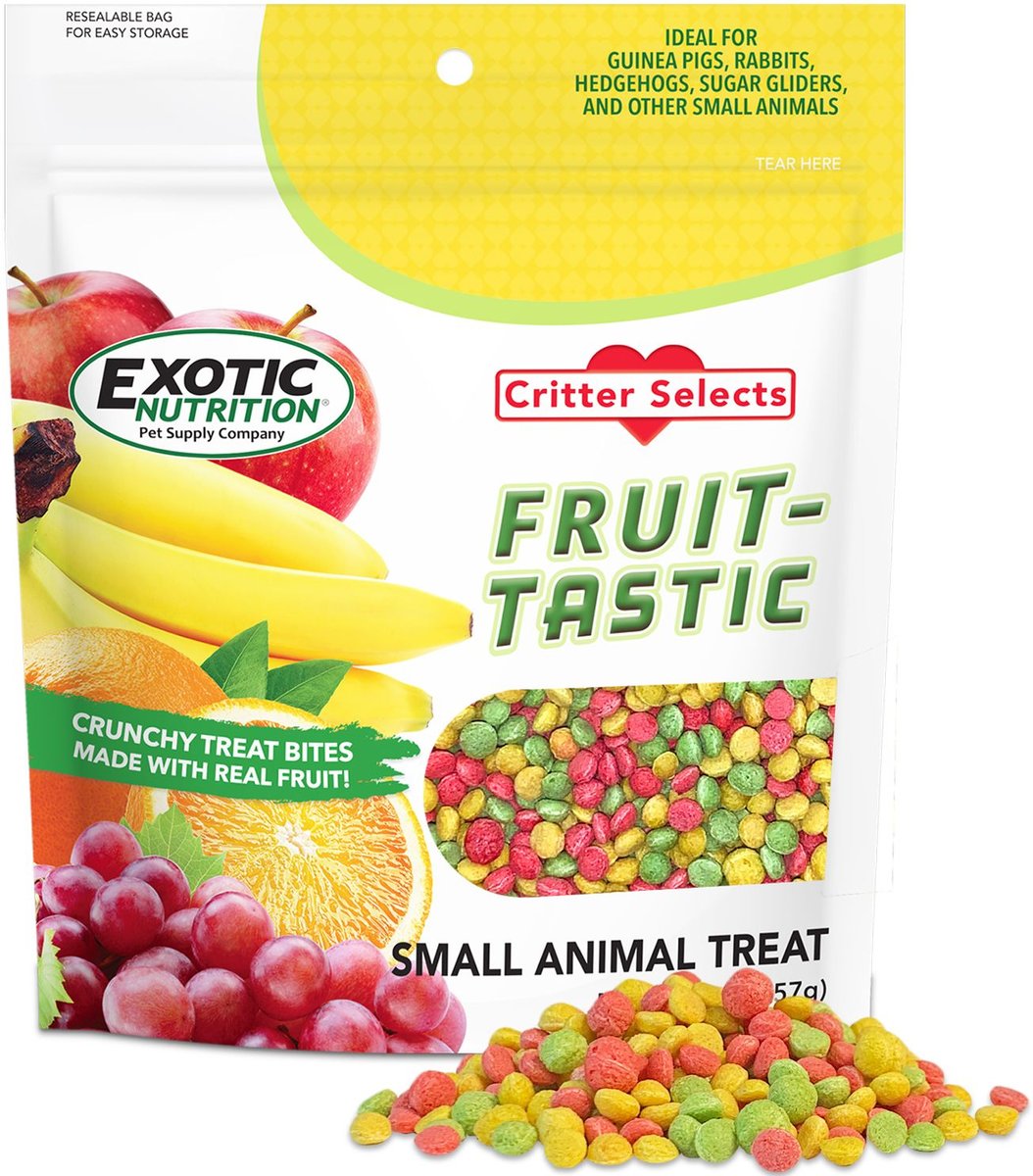 Exotic Nutrition Critter Selects Fruit-Tastic Small Animal Treats， 2-oz bag