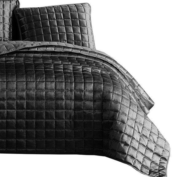 Benjara BM225238 3 Piece Queen Size Coverlet Set w...