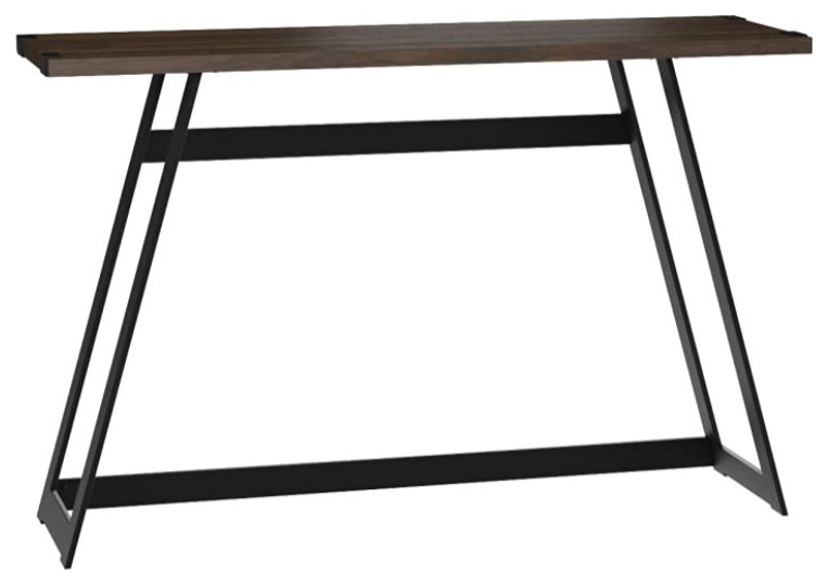 Industrial Console Table  Angled Metal Base  ampRectangular MDF Top   Industrial   Console Tables   by Decor Love  Houzz