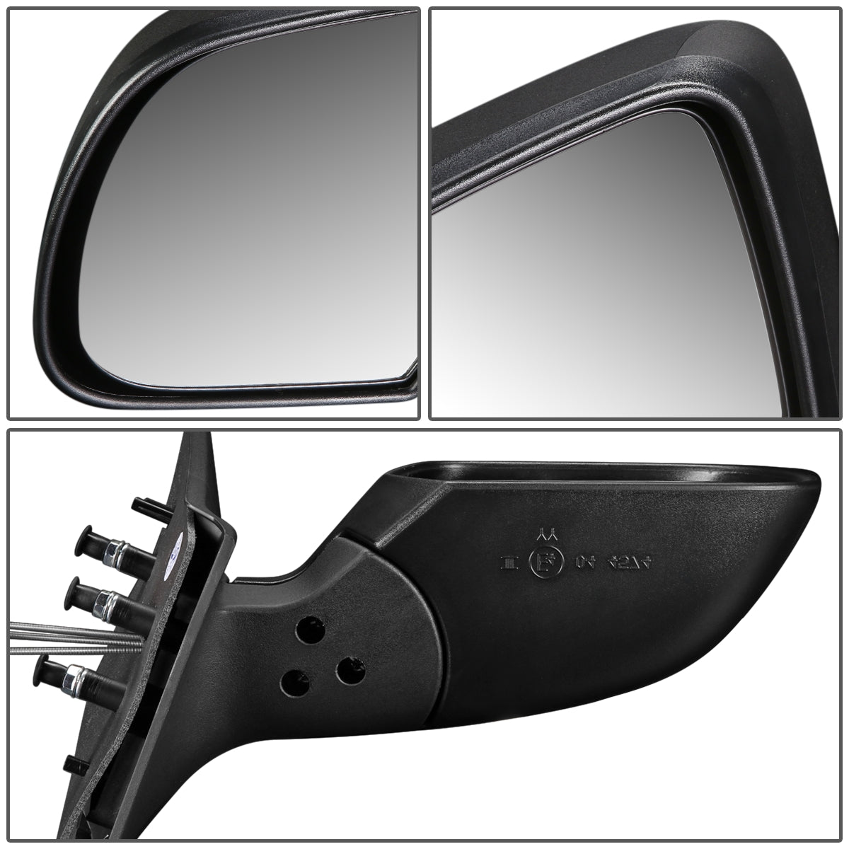 DNA Motoring OEM-MR-NI1321226 For 2012 to 2015 Nissan Versa OE Style Manual Passenger / Right Side View Door Mirror 963013AN0A-FPM 13 14