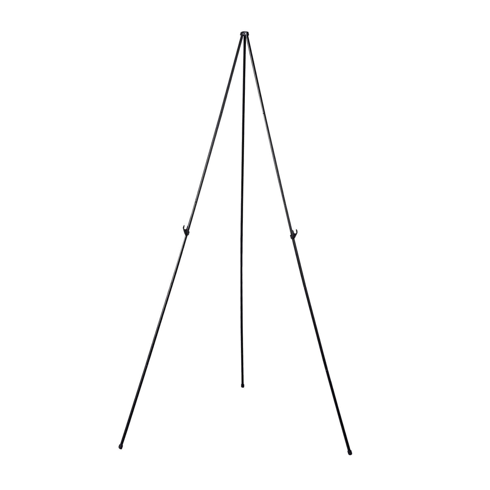 Black Metal Sign Holder Easel Stand, Collapsible Tripod Stand 65