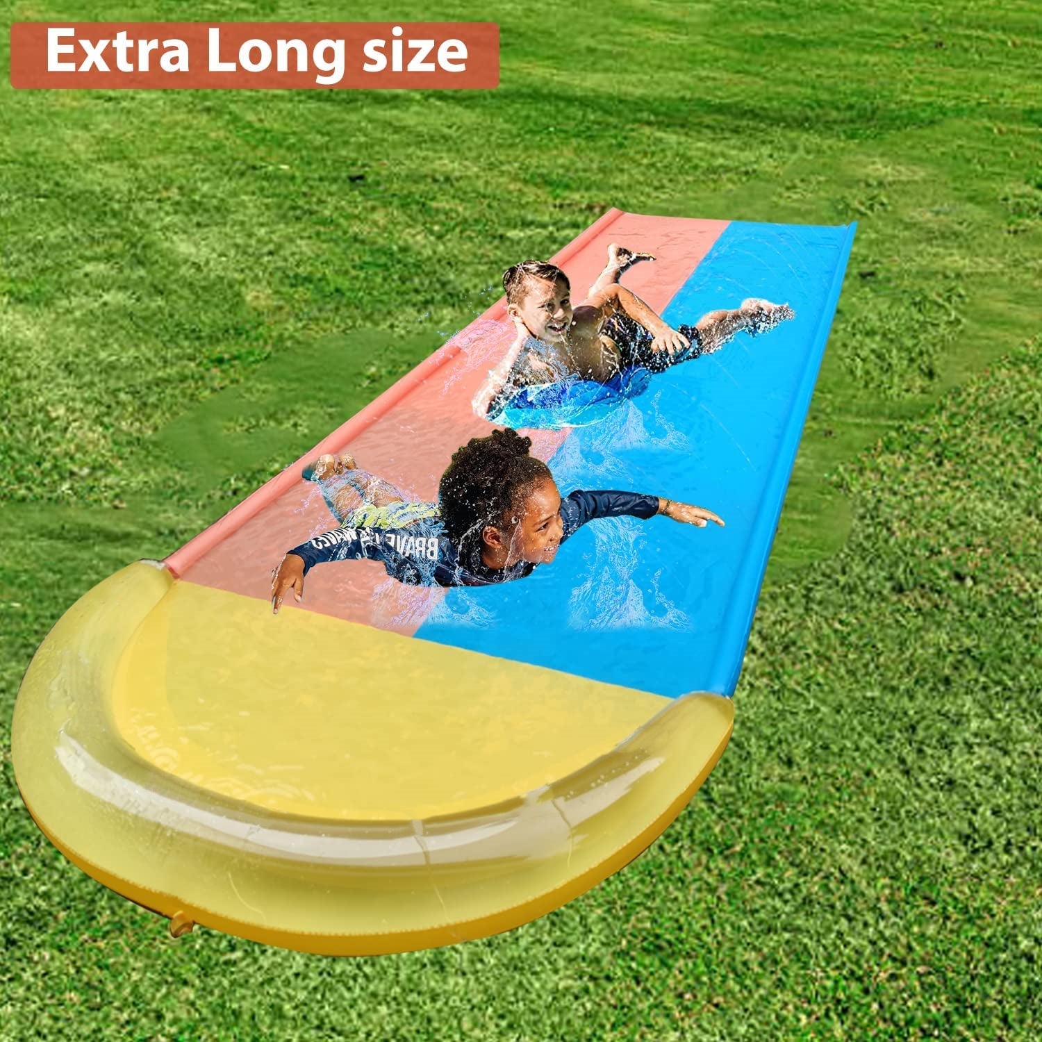 Inflatable Slide with 2 Bodyboards,Slip and Slide for Adults Kids Backyard,16FT Inflatable Kids Pool Waterslide for Backyard and Outdoor Water Toys Play