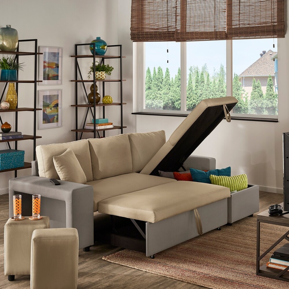 Lorca 2 tone Convertible Sofa with Storage by iNSPIRE Q Modern