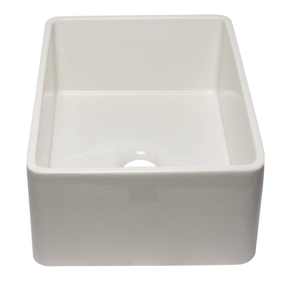 ALFI BRAND AB3020SB-B Farmhouse Fireclay 29.75 in. Single Bowl Kitchen Sink in Biscuit AB3020SB-B