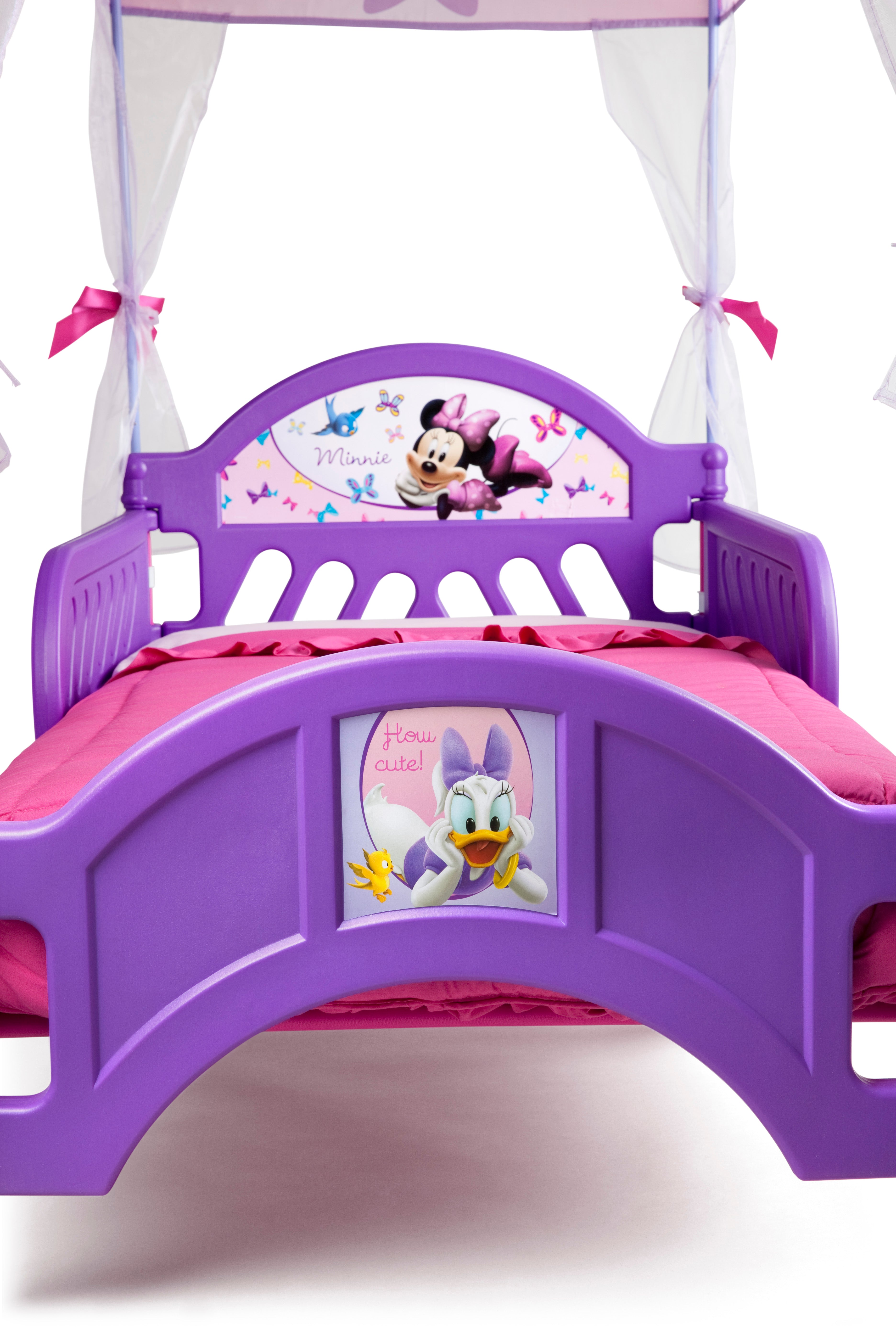 Delta Children Disney Minnie Mouse Plastic Toddler Canopy Bed, Purple