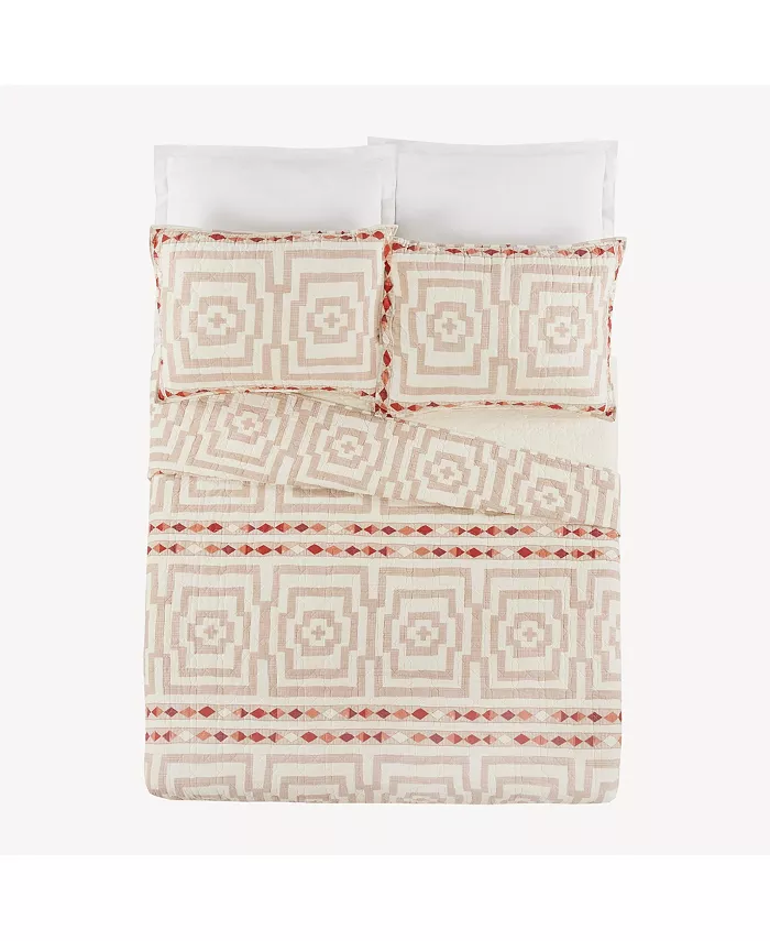 Justina Blakeney Hypnotic Geometric 3-Pc Quilt Set， Full Queen