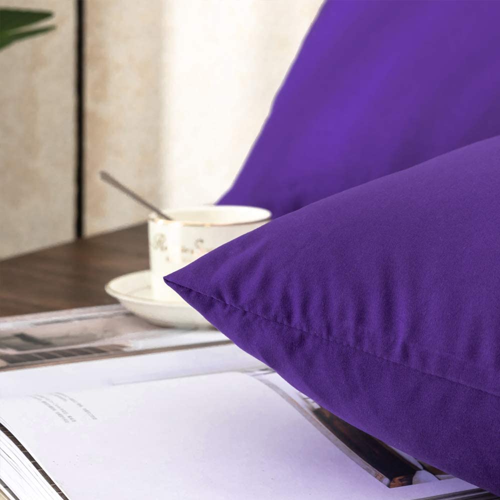 Pillowcases Envelope Closure End Easy Fit Machine Washable Super Soft and Breathable Pack of 4