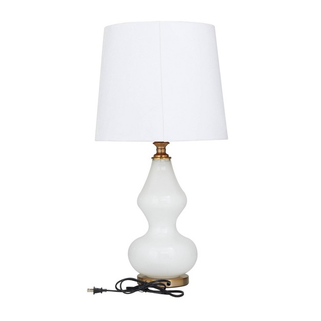 X 15 quot Modern Glass Table Lamp White Olivia amp May