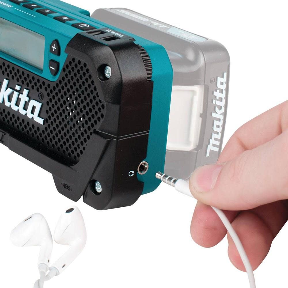 Makita 12 Volt CXT Lithium-Ion Cordless Compact Job Site Radio (Tool Only) RM02 from Makita