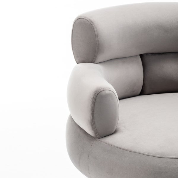 SEYNAR Modern Upholstered Swivel Comfy Accent Barrel Chair