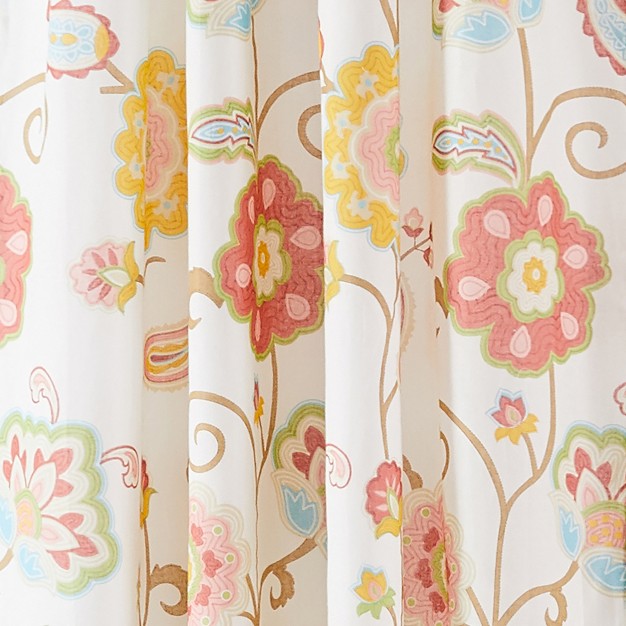 Ashbury Spring Floral Lined Curtain Panel With Rod Pocket Levtex Home