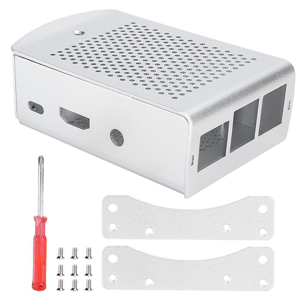 Aluminum Alloy Case For Raspberry Pi 3 B+ 2b Motherboard Cooling Protective Box Silver