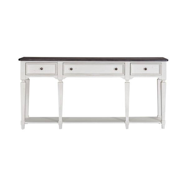 Allyson Park Wirebrushed White 72 Inch Hall Table