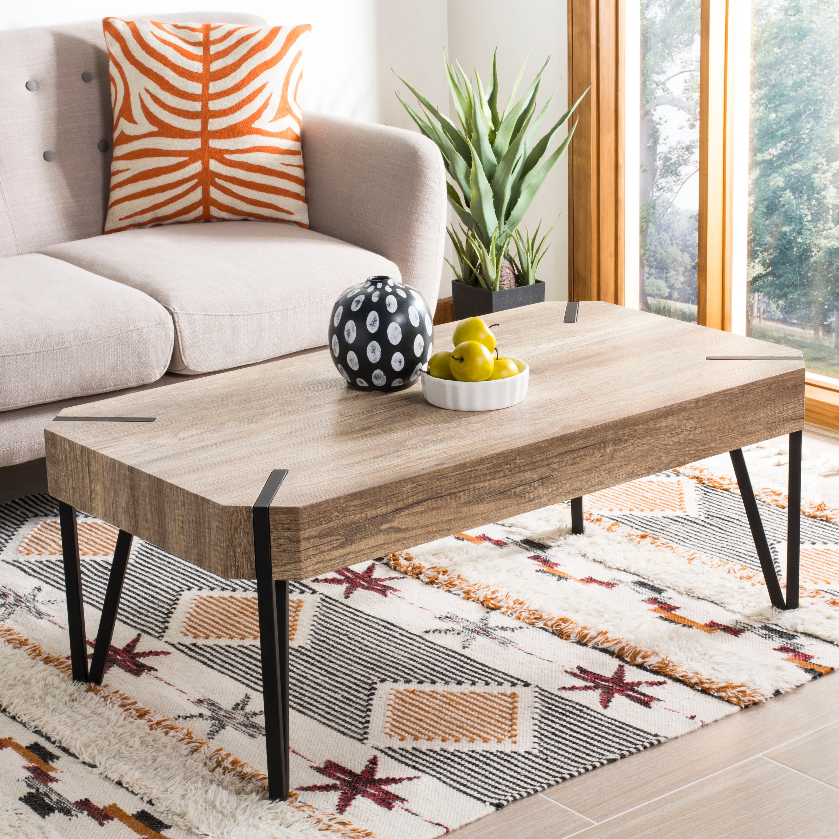 SAFAVIEH Liann Multi/ Brown Coffee Table - 43.3