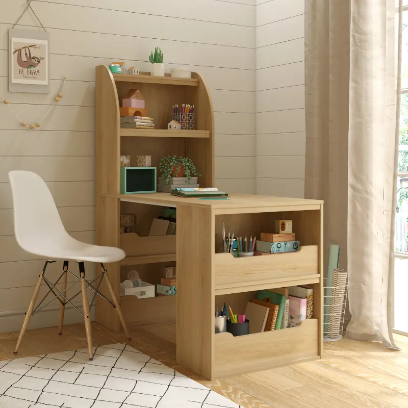 Tyler Kids Blonde Oak Craft Desk