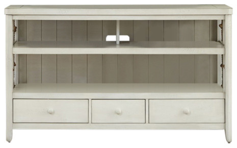 Emma Mason Signature Baldin Entertainment TV Console in White   Beach Style   Entertainment Centers And Tv Stands   by Emma Mason  Houzz