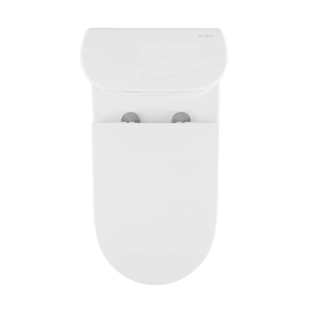 Swiss Madison Monaco 1-Piece 1.11.6 GPF Dual Touchless Flush Elongated Toilet in White Seat Included SM-1T263