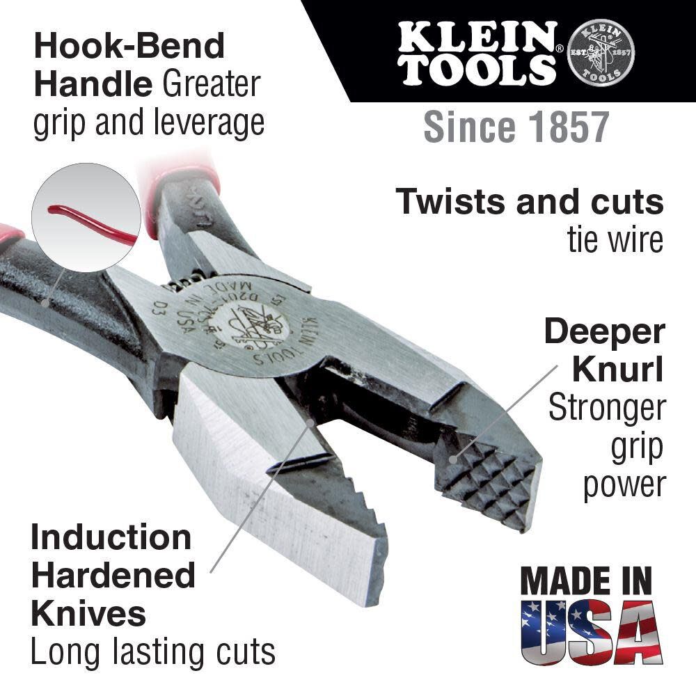 Klein Tools Ironworker's Pliers Knurled 9