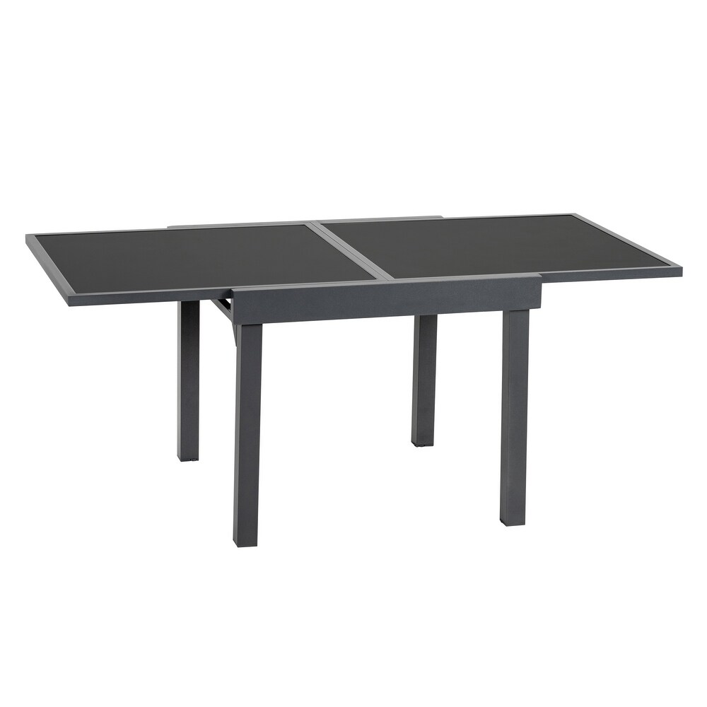 Crestlive Products Outdoor Aluminum Expandable Multifunctional Table   35.4\