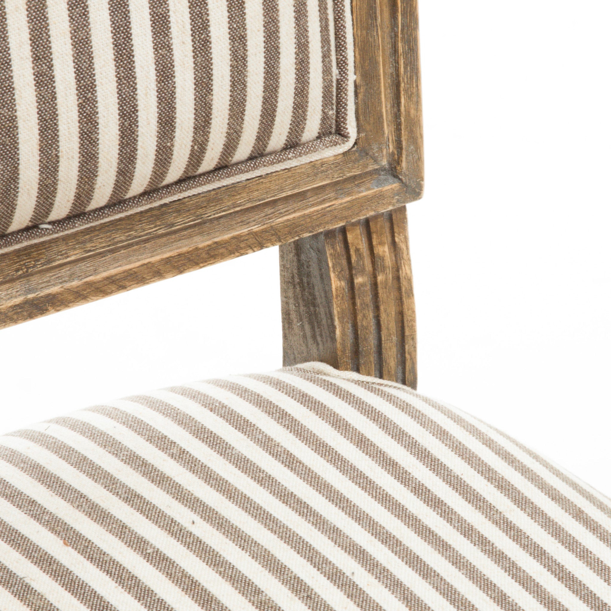 Martin Weathered Dark Coffee Stripe Dining Chairs (Set of 2)