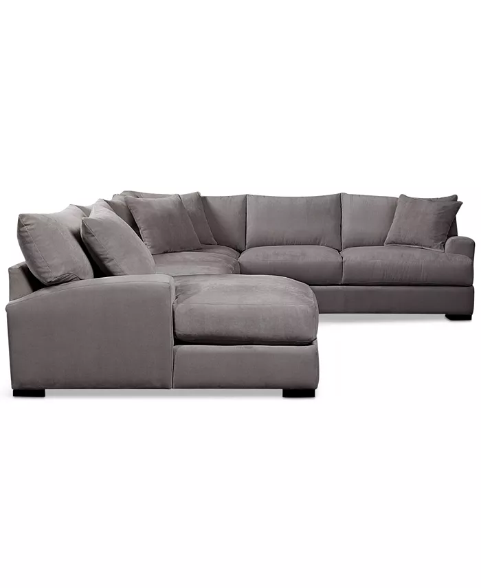 Furniture Rhyder 4-Pc. 112 Fabric Sectional Sofa with Chaise