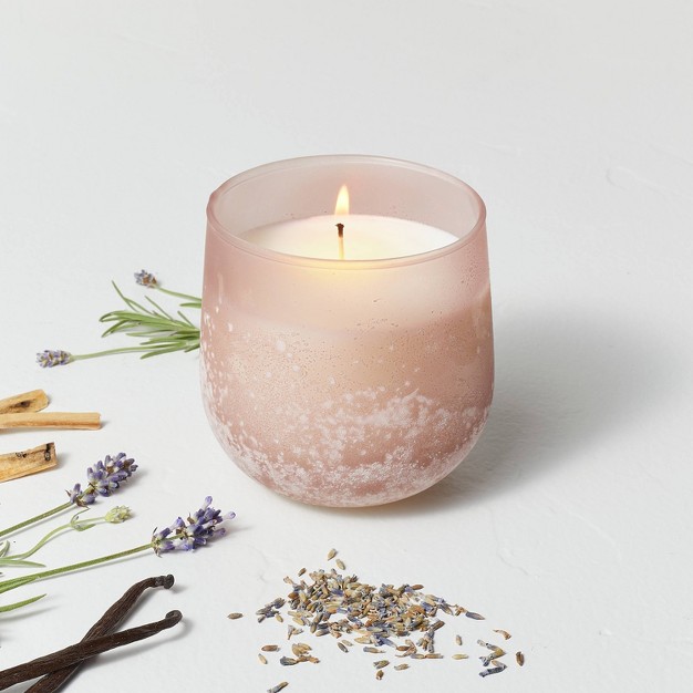 Reflection Fashion Salted Glass Wellness Jar Candle Pink