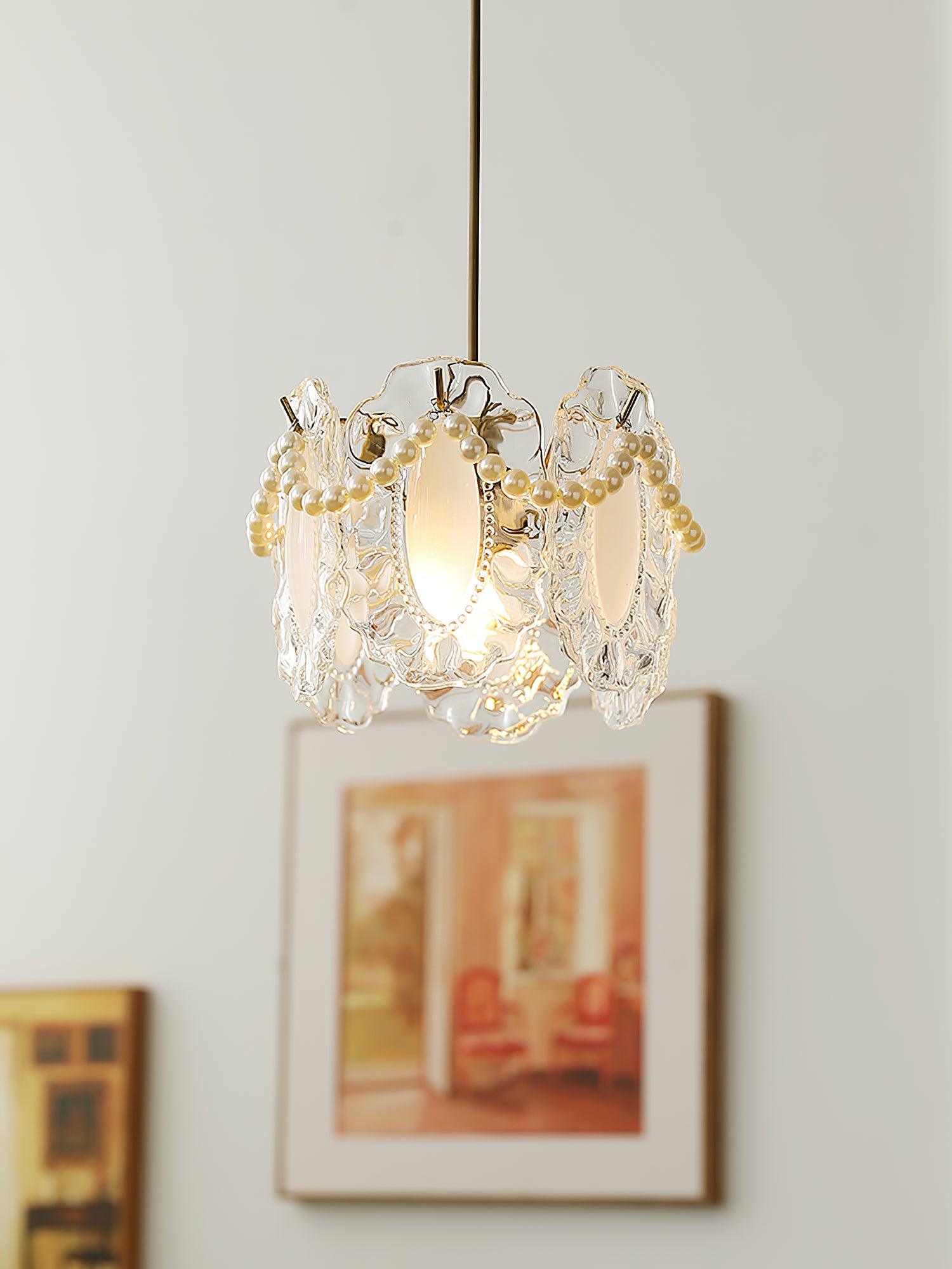 Floral Glass Pendant Lamp