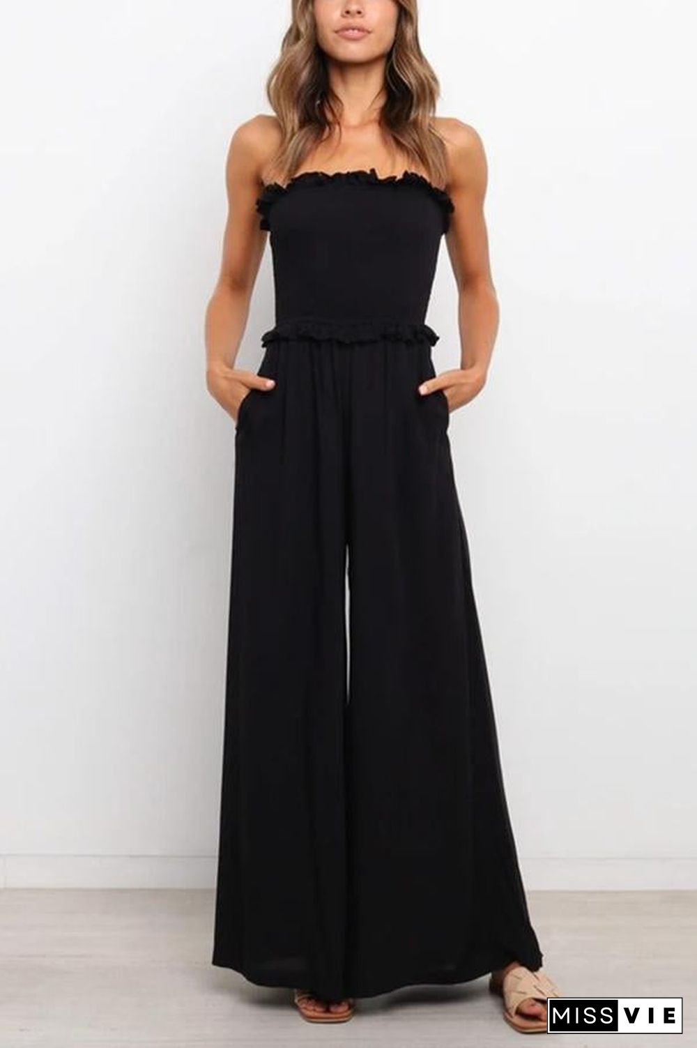 Count On Me Strapless Utility Jumpsuit