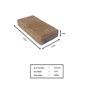 Oldcastle 8 in. x 4 in. x 1.25 in. Sandhill Tan Concrete Holland Overlay Paver (672 Pieces  149 sq. ft.  Pallet) 10155286