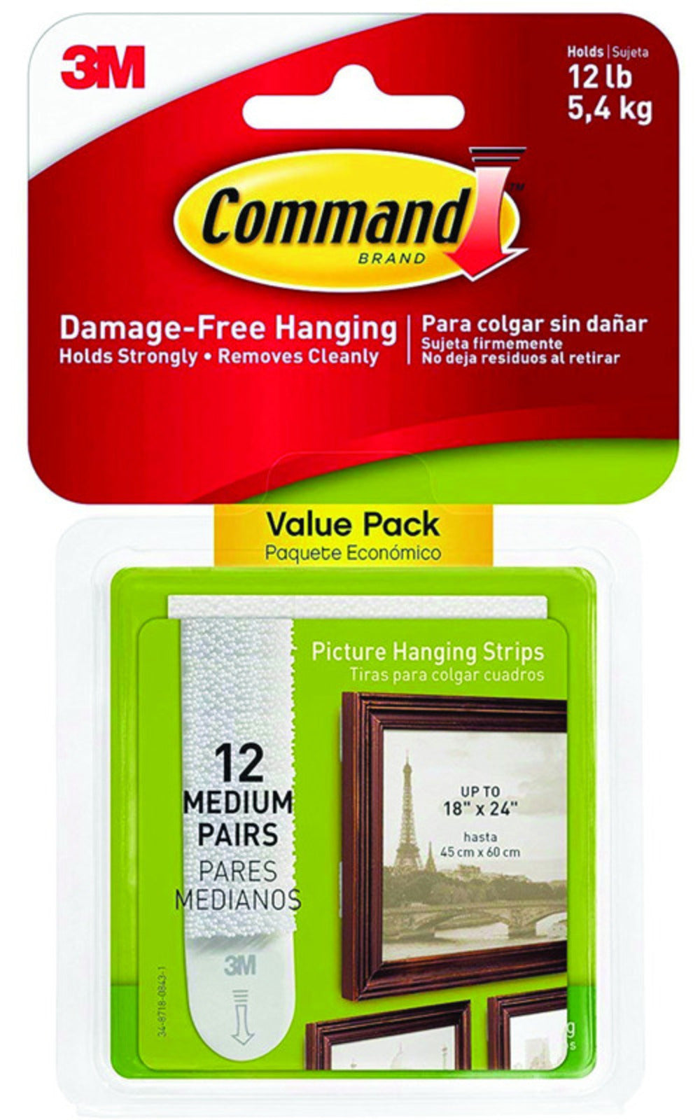 PIC HANG STRIP MED 12PK