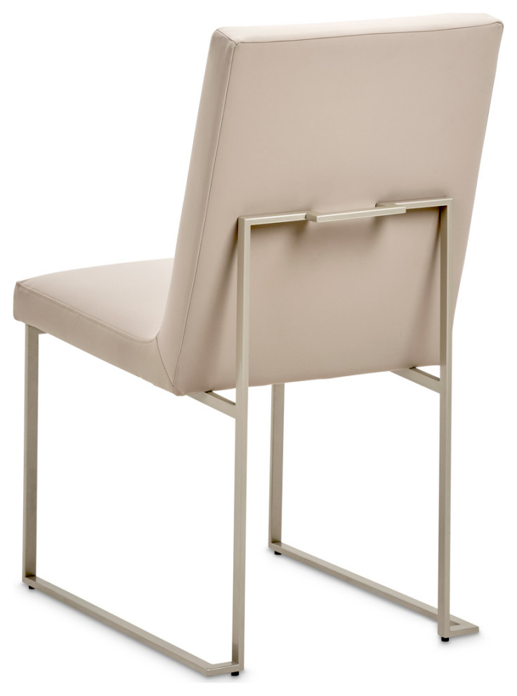 Marin Dining Side Chair  Set of 2   Greige   Contemporary   Dining Chairs   by Michael Amini  Houzz