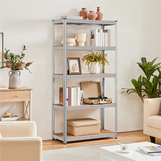 Yaheetech 71in 5 tier Metal Storage Rack 5 Adjustable Shelves Boltless Shelving