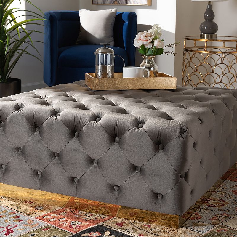 Baxton Studio Verene Ottoman