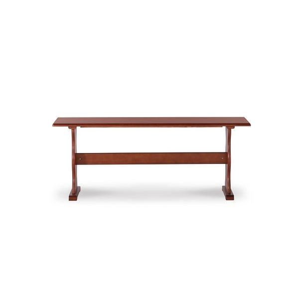 Linon Riki Dining Bench Dark Brown