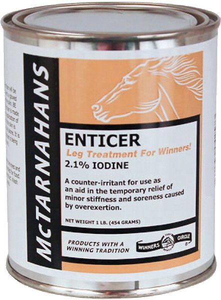 McTarnahans Enticer Leg Treatment Horse Liniment， 1-lb bucket