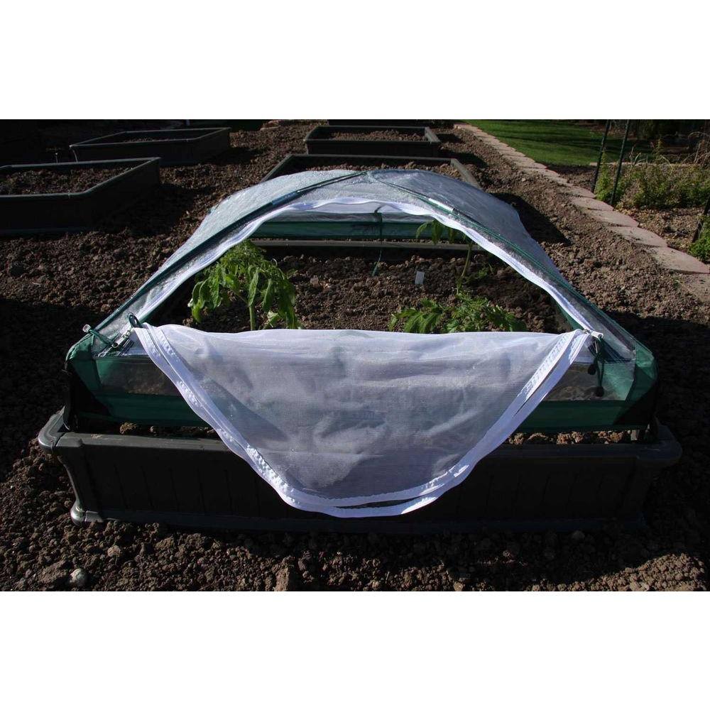 Lifetime 4 ft. x 4 ft. Two Raised Garden Beds with One Tent Enclosure 60053