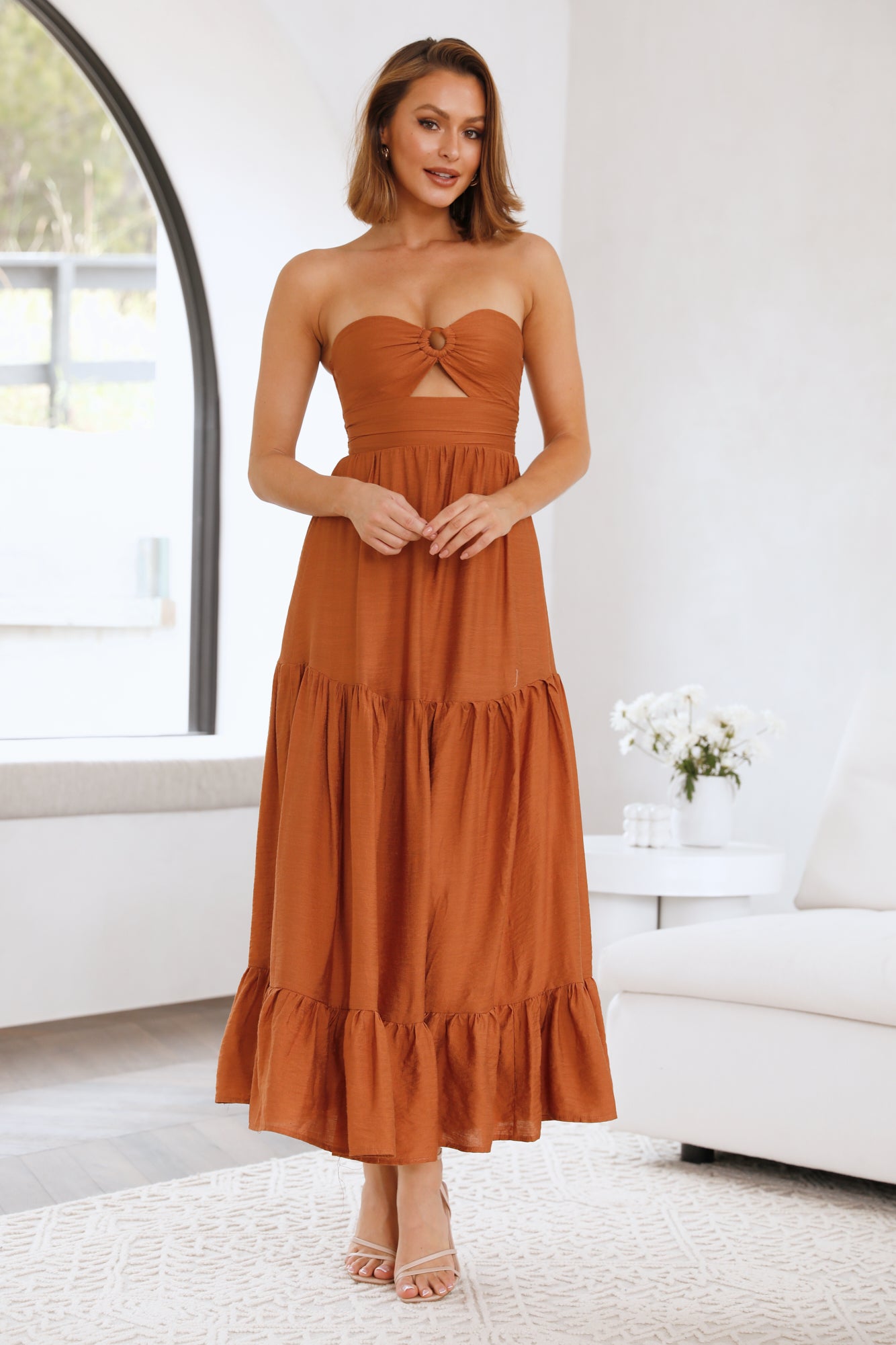 Desert Heart Maxi Dress Brown