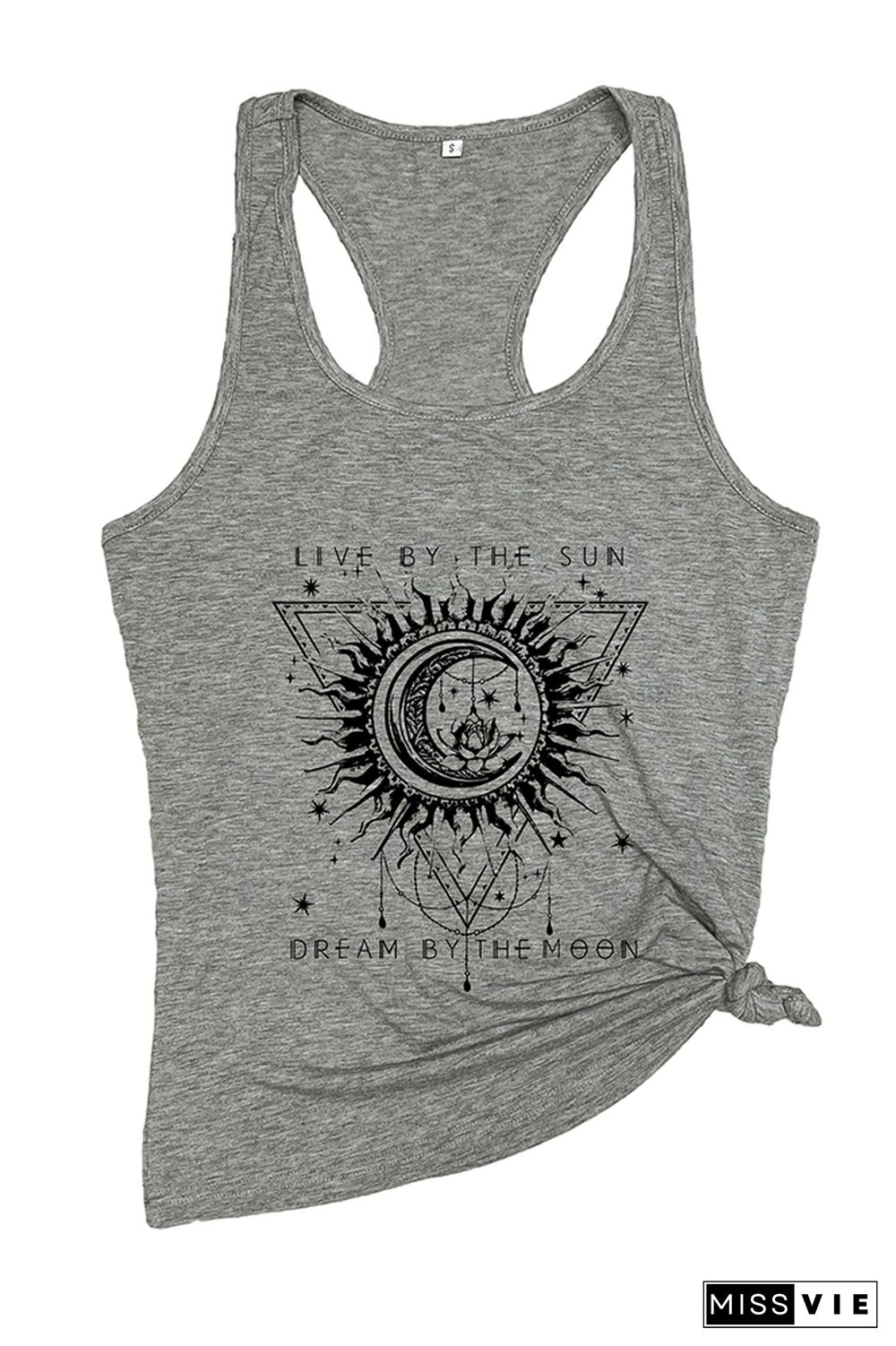 Live By The Sun Dream By The Moon Sleeveless Tank Top Wholesale