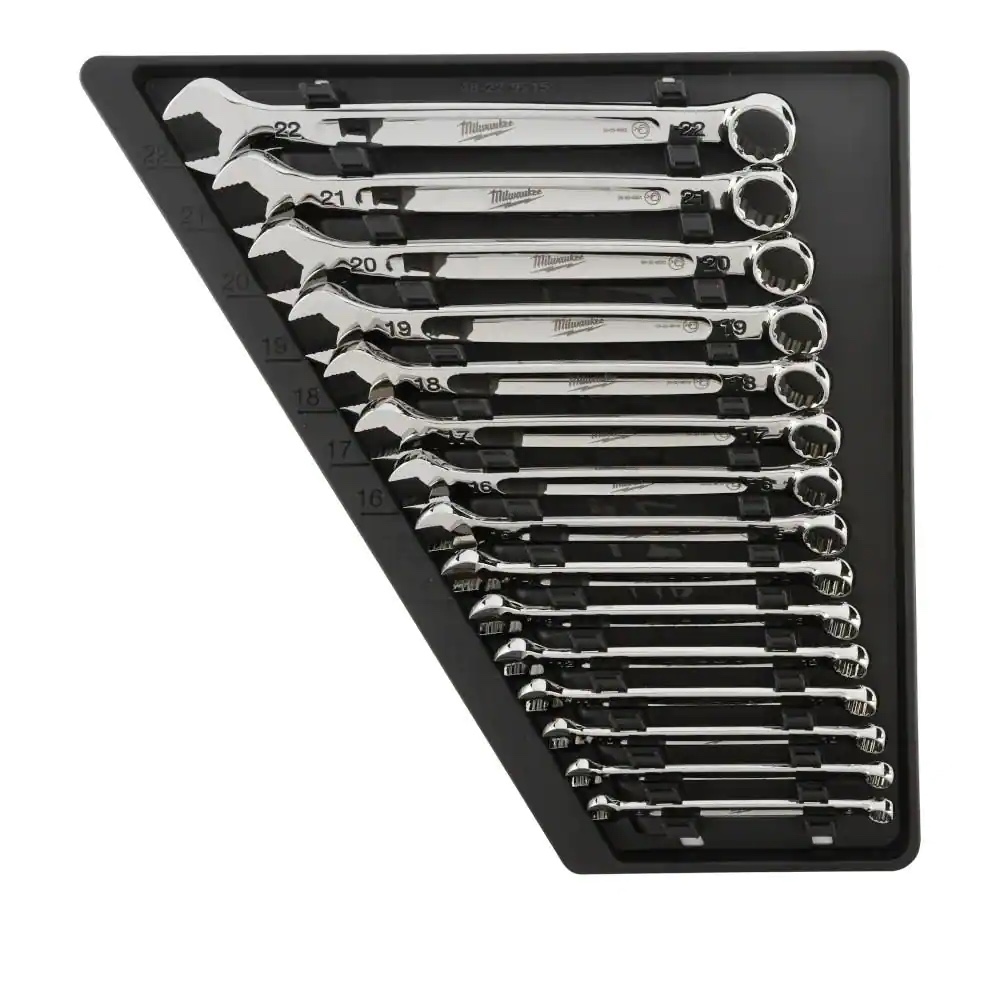 Milwaukee Combination Metric Wrench Mechanics Tool Set (15-Piece)