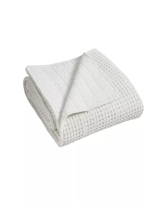 Levtex Mills Waffle Stitched Quilted Throw， 60