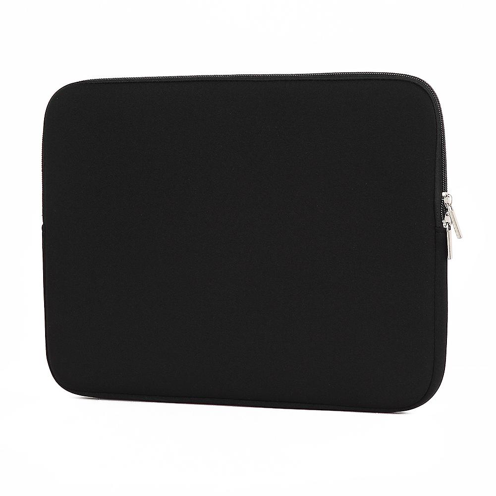 Laptop Sleeve Solid Color Double Zipper Hand Carry Bag Notebook Protective Caseblack 14 Inch