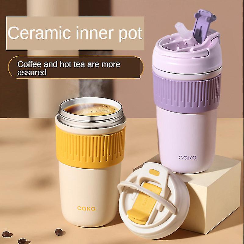 Coffee mug stainless steel ceramic inner pot thermos cup portable 350/450ml coffee tea cup