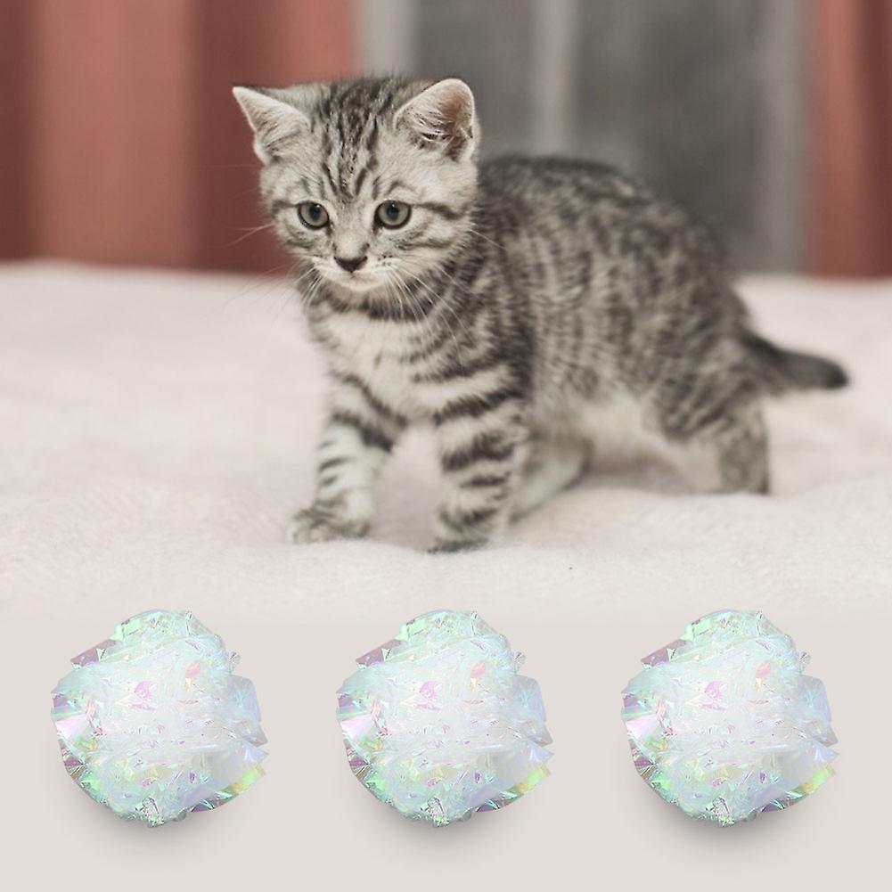 5pcs Candy Color Ring Paper Crinkle Ball Interactive Toys for Pet Cat